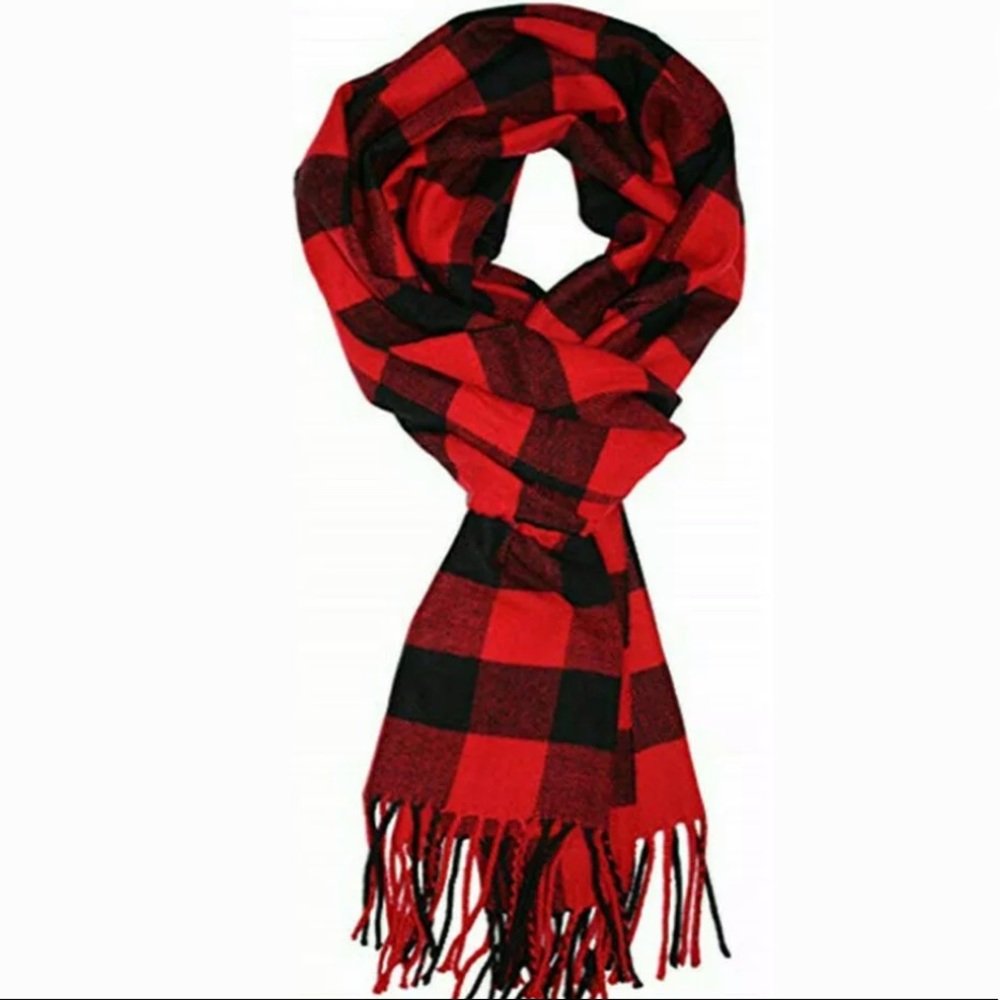NWT 100% Cashmere Buffalo Check Scarf - Picture 3 of 6